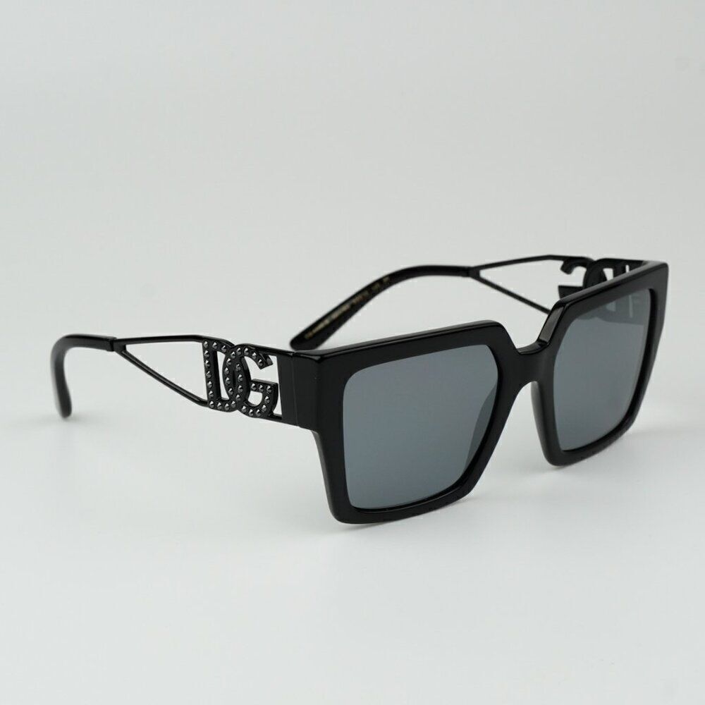 SALE! NEW D&G DG4446B 501/6G Black Gray Mirrored Black Square Women Sunglasses - Picture 5 of 9